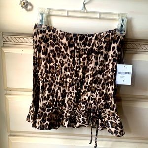 Cheetah print mini skirt
